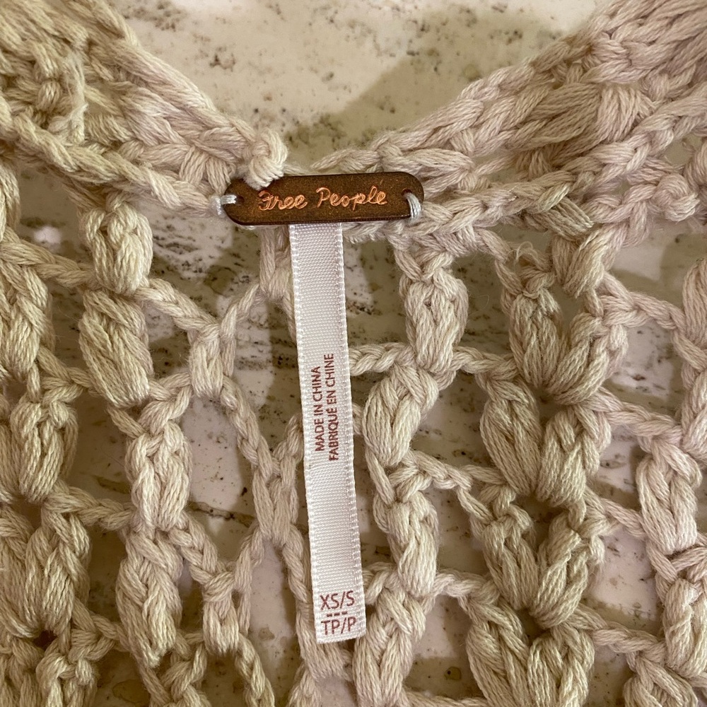 Free People Ivory Crochet Duster - Picture 6 of 11